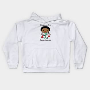 Doctors Are Super Heroes Black Male Kids Hoodie